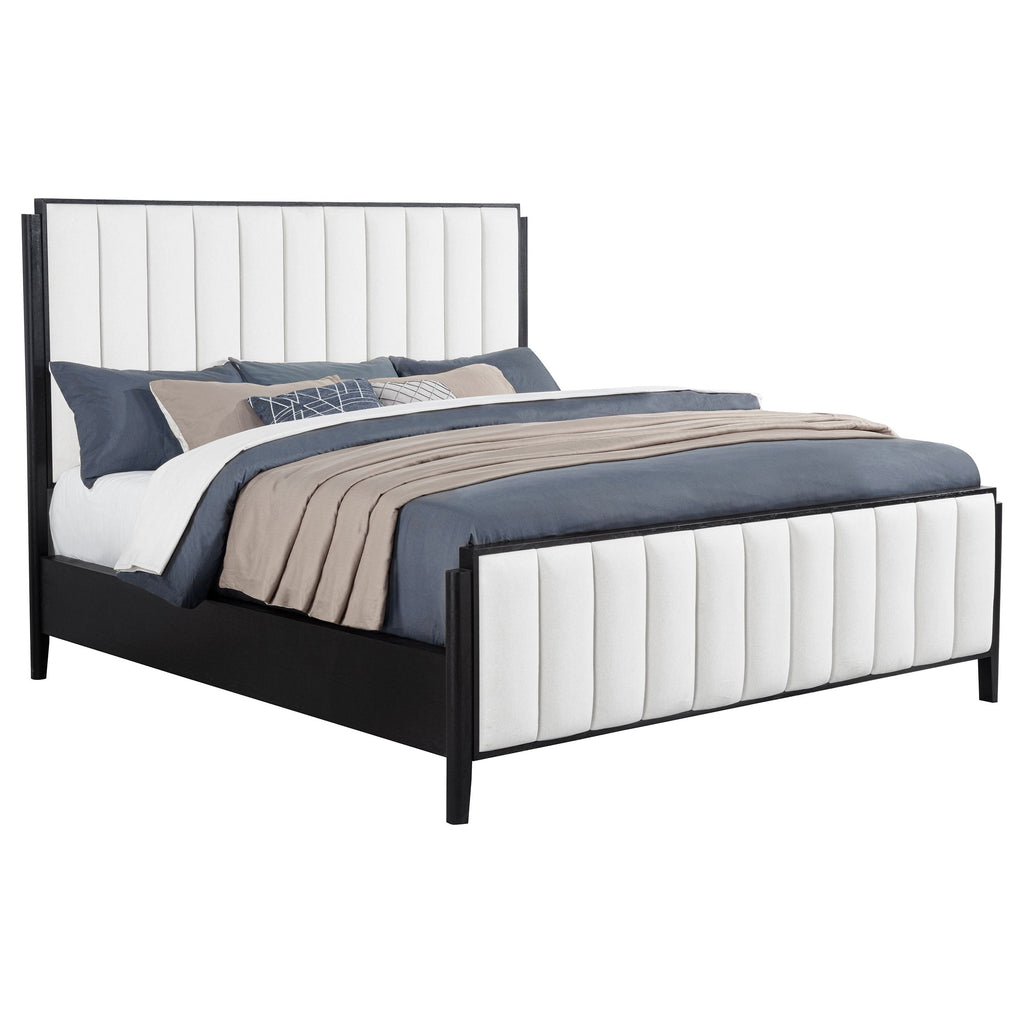 Brookmead 60-inch Upholstered California King Bed Black