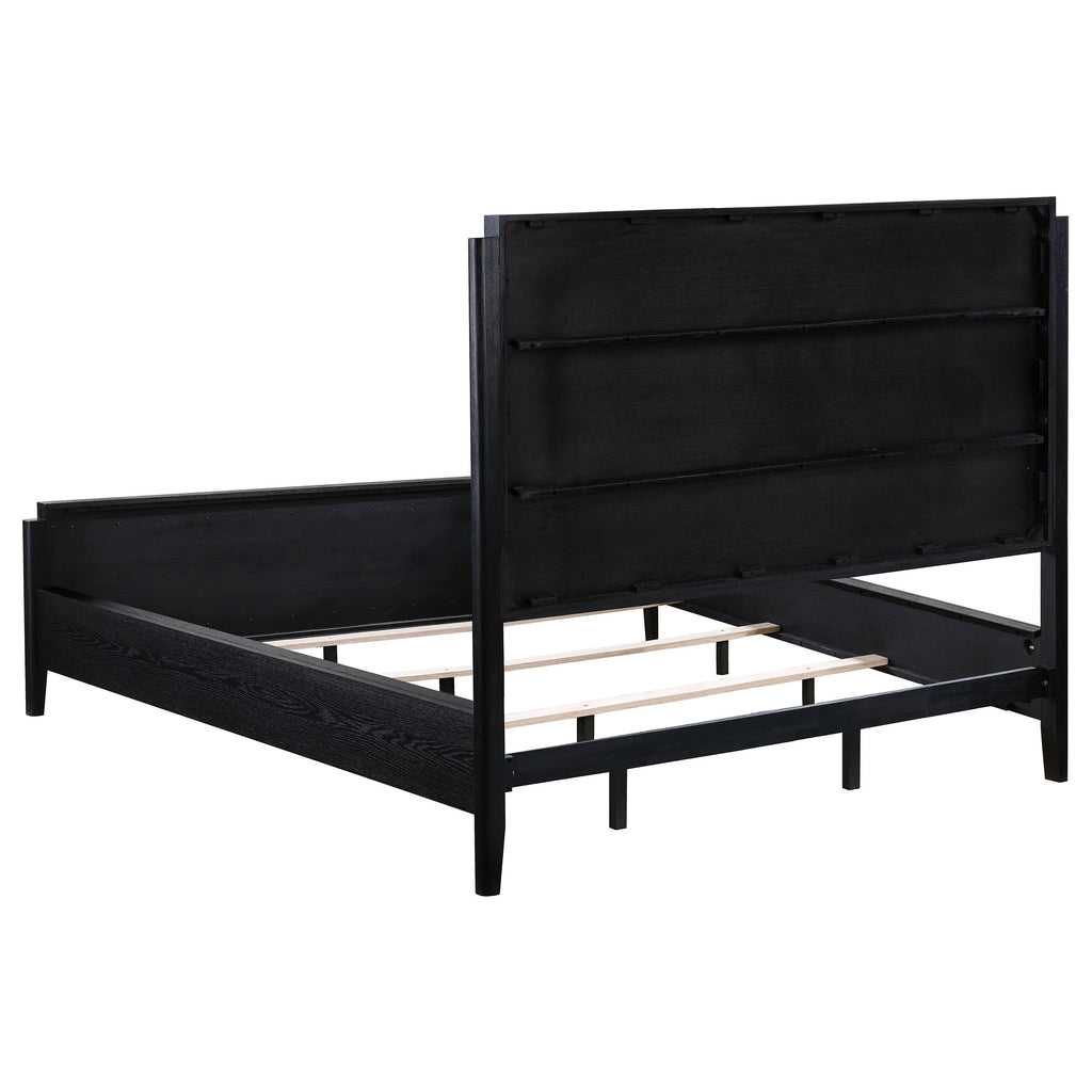 Brookmead 60-inch Upholstered California King Bed Black