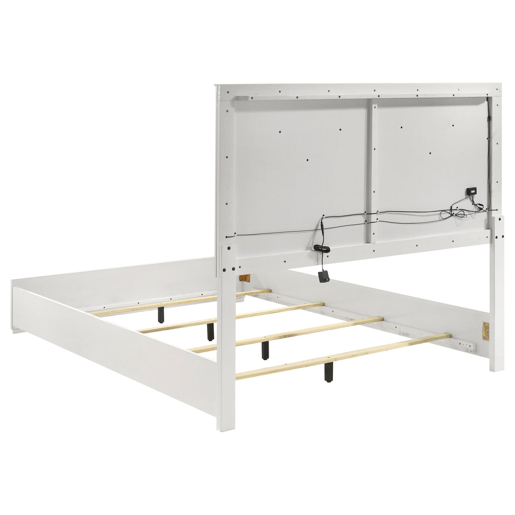 Ives 4-piece Queen Bedroom Set White High Gloss