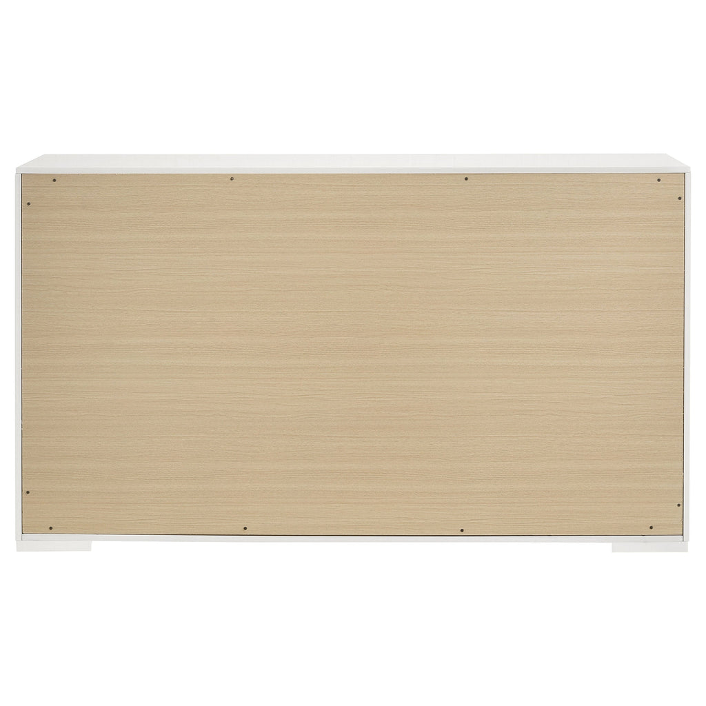 Ives 6-drawer Dresser Cabinet White High Gloss