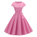 Women's Retro Print Midi Dress