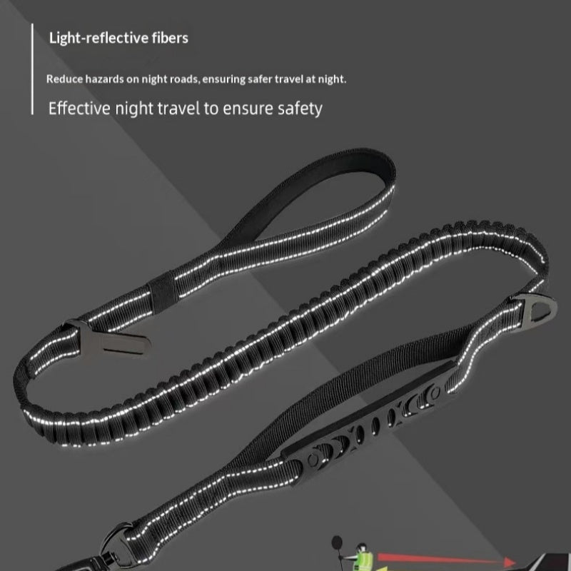 Elastic Anti-Pull Dog Leash — Stretchable Denim Style Safety Leash