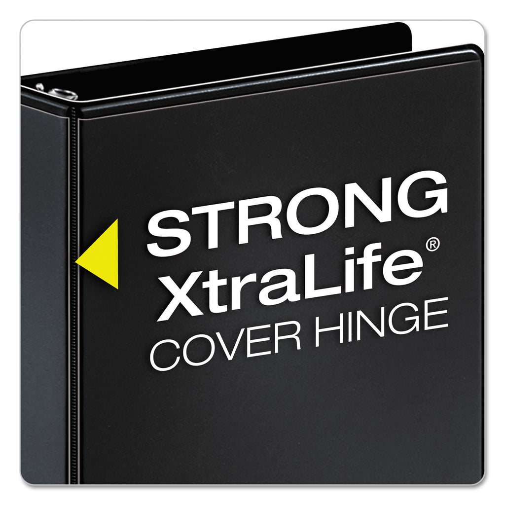 Cardinal Performer ClearVue Slant-D Ring Binder, 3 Rings, 4" Capacity, 11 x 8.5, Black