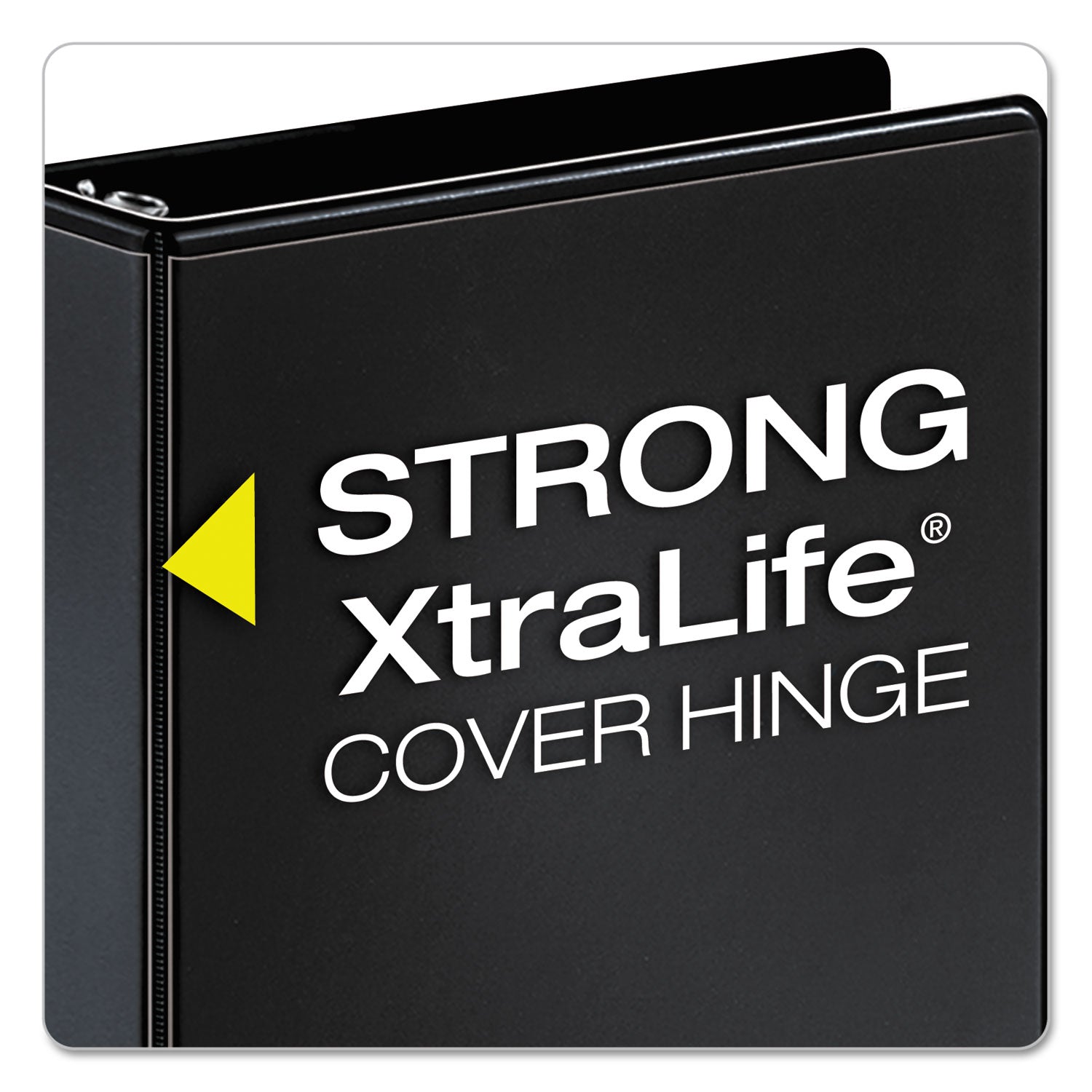 Cardinal Performer ClearVue Slant-D Ring Binder, 3 Rings, 4" Capacity, 11 x 8.5, Black