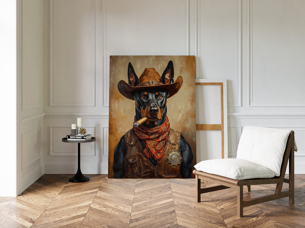 Doberman Marshal with a Steel Gaze