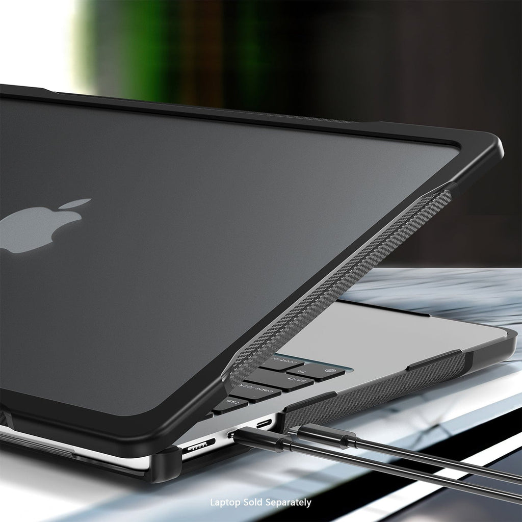 MacBook Pro 16-Inch M1–M5, M5 Pro/M5 Max Clear/Black Case - Shock-Absorbing Corners | Raider Series