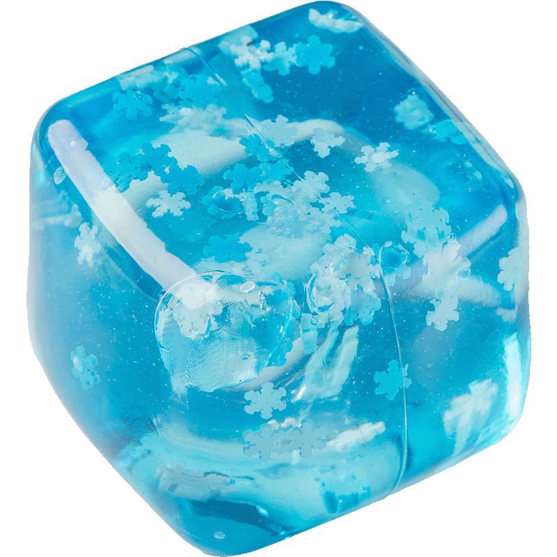 Snowflake Ice Cube Maltose Squishy Block Stress Relief Toy