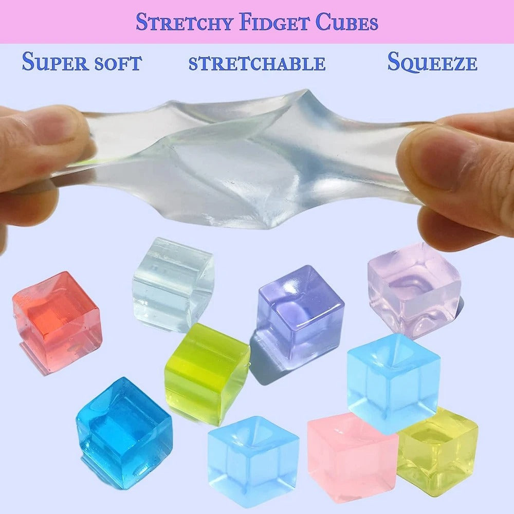 Mini Transparent Squeeze Toys – Sea Salt Ice Cube Style | 12-Pack
