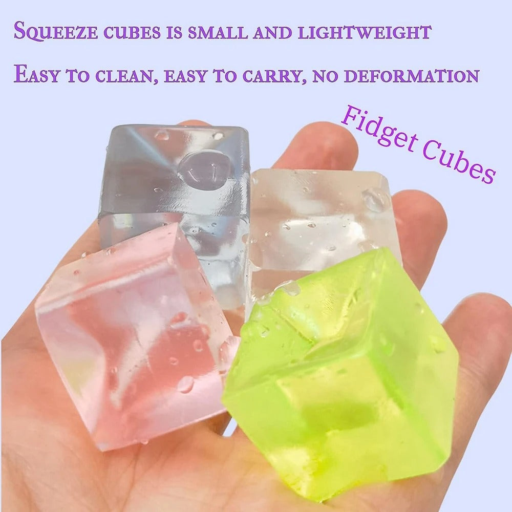 Mini Transparent Squeeze Toys – Sea Salt Ice Cube Style | 12-Pack