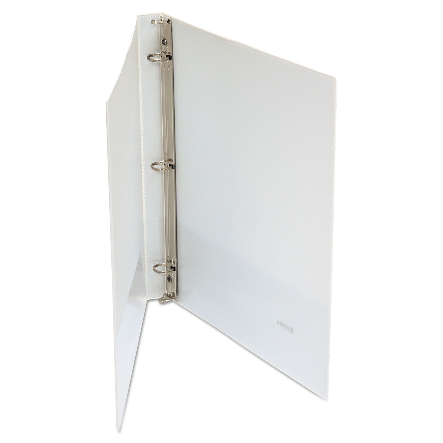 Universal Economy Round Ring View Binder, 3 Rings, 0.5" Capacity, 11 x 8.5, White