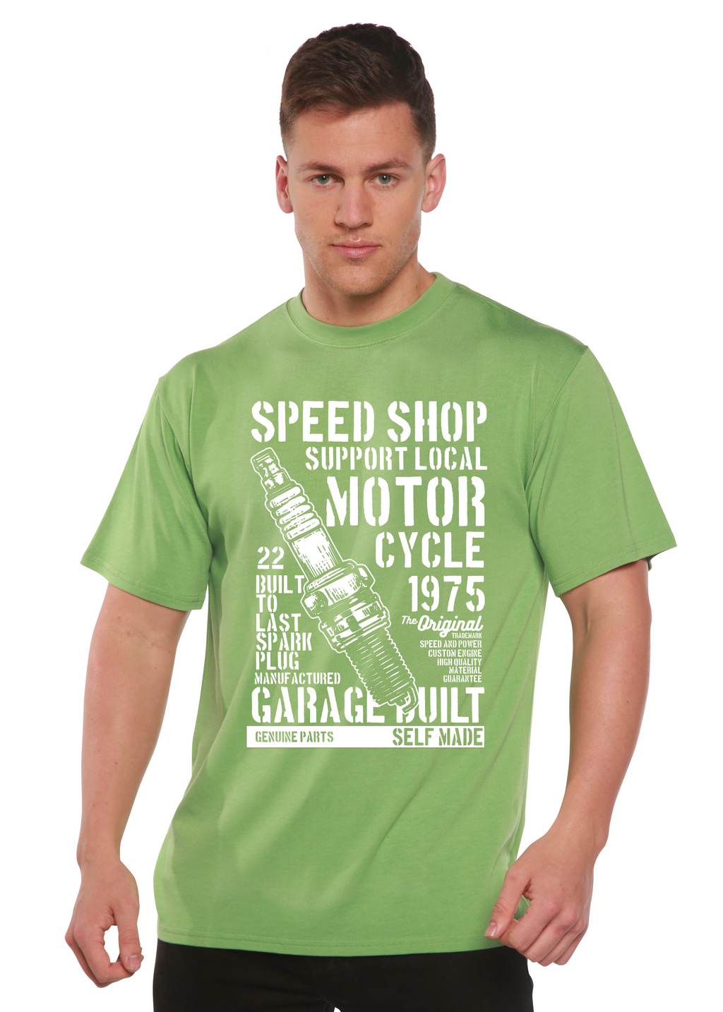 Spark Plug Spun Bamboo® Men's Bamboo Viscose/Organic Cotton Short Sleeve Graphic T-Shirt