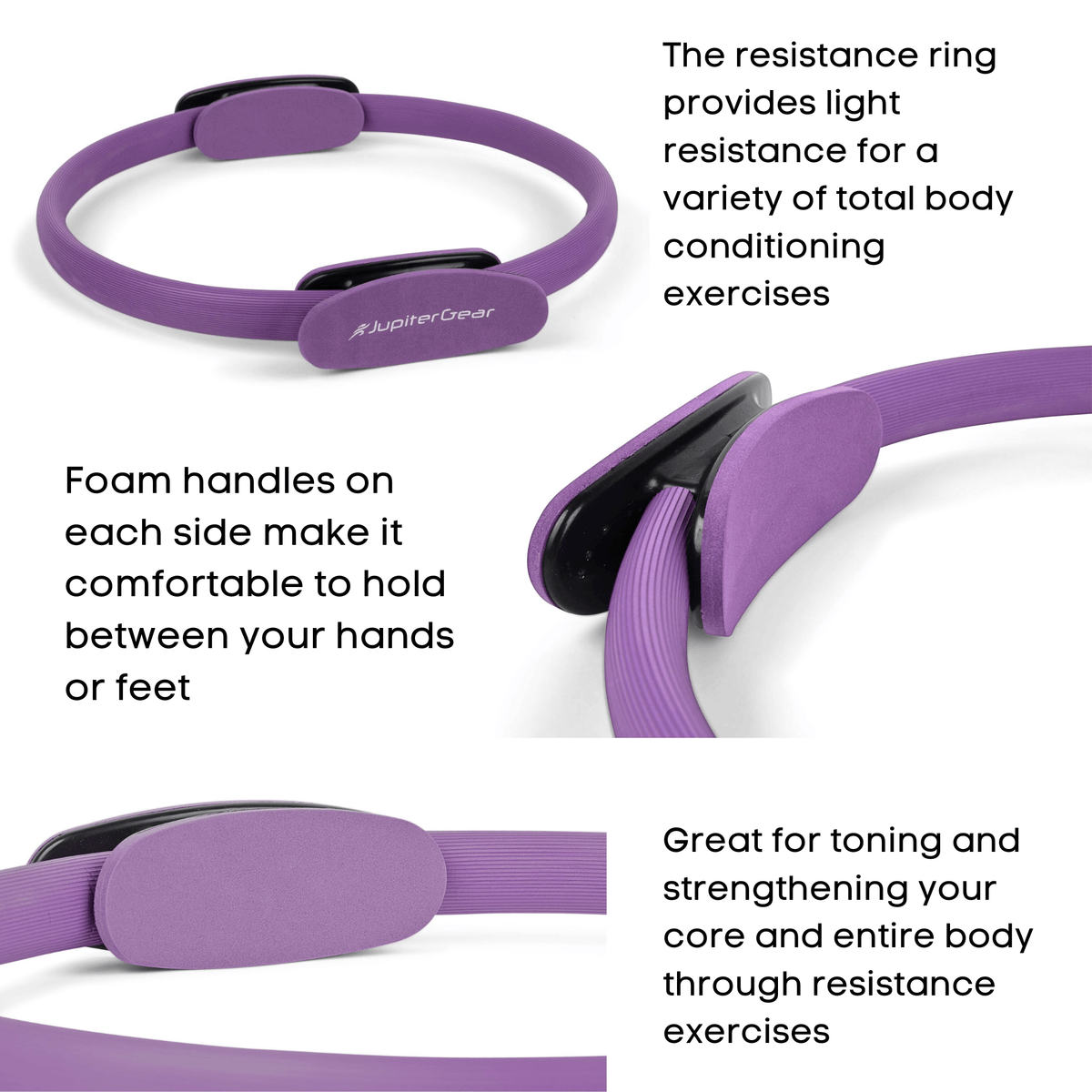 JupiterGear Pilates Resistance Ring for Strengthening Core Muscles and Improving Balance