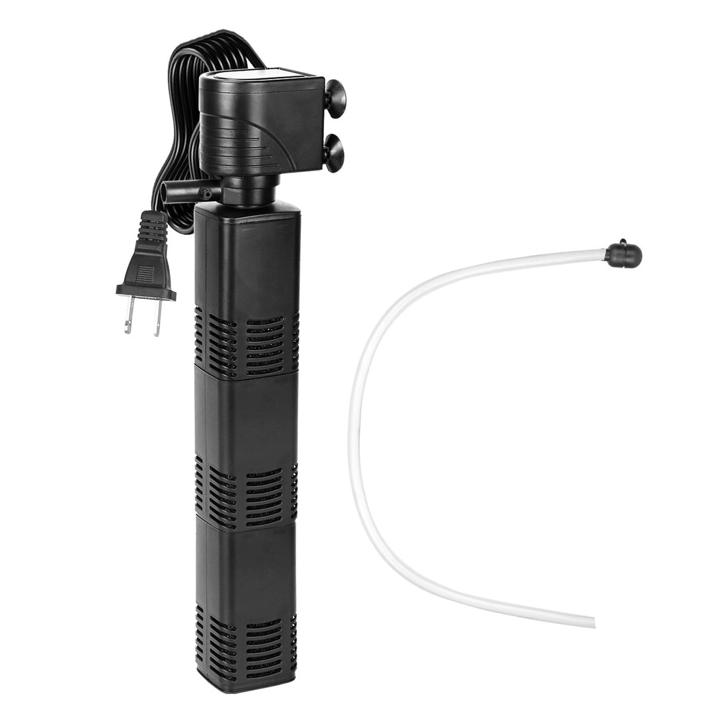 4 in 1 Submersible Aquarium Filter for 60 to 160Gallon Fish Tank Powerful Internal Fish Tank Filter with Biochemical Cotton Filter For Saltwater Fresh