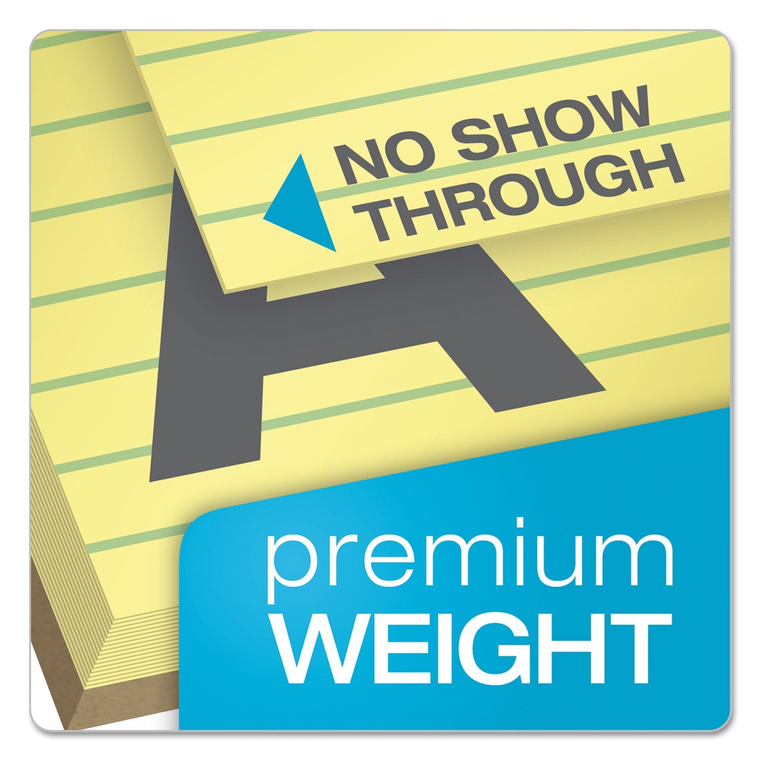 TOPS Docket Gold Ruled Perforated Pads, Wide/Legal Rule, 50 Canary-Yellow 8.5 x 14 Sheets, 12/Pack