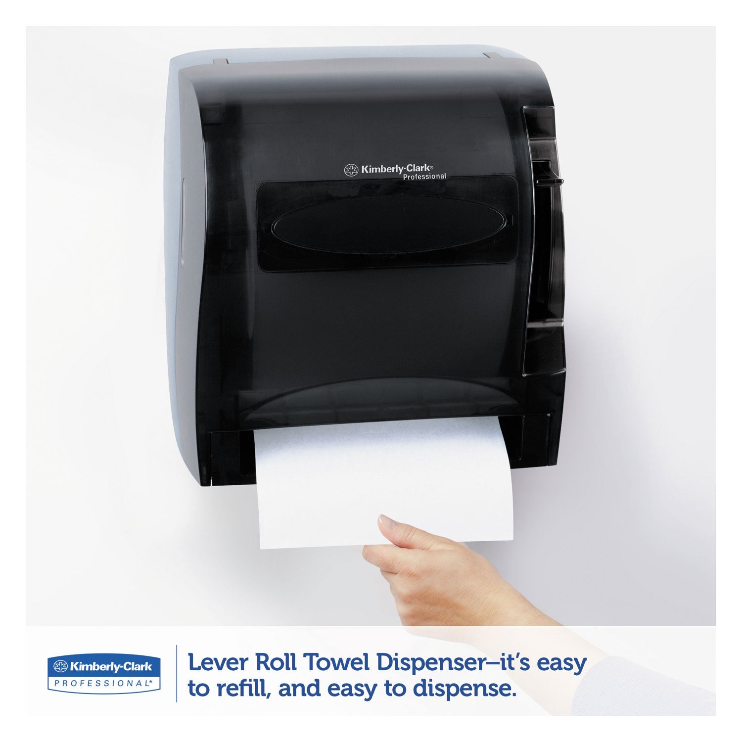 Kimberly-Clark Professional* Lev-R-Matic Roll Towel Dispenser, 13.3 x 9.8 x 13.5, Smoke