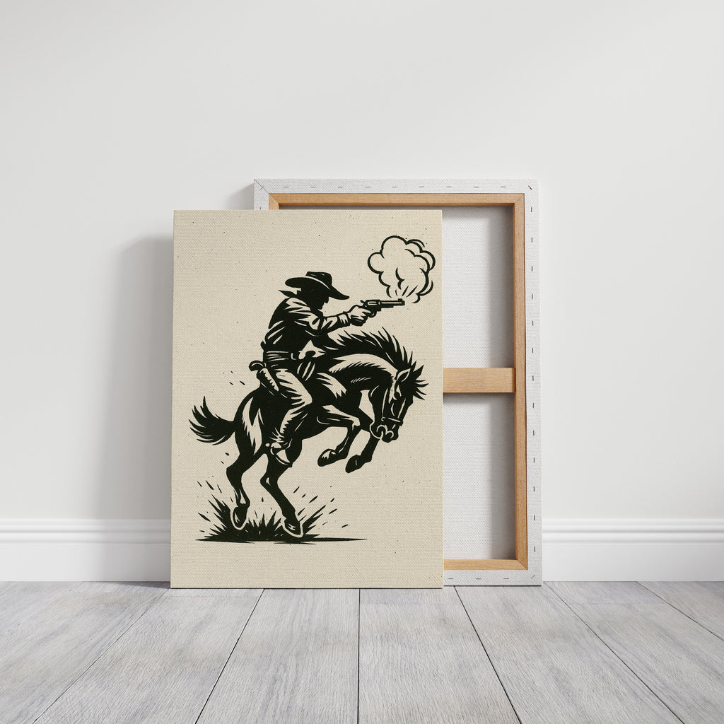 Cowboy Gunfire in the Dust