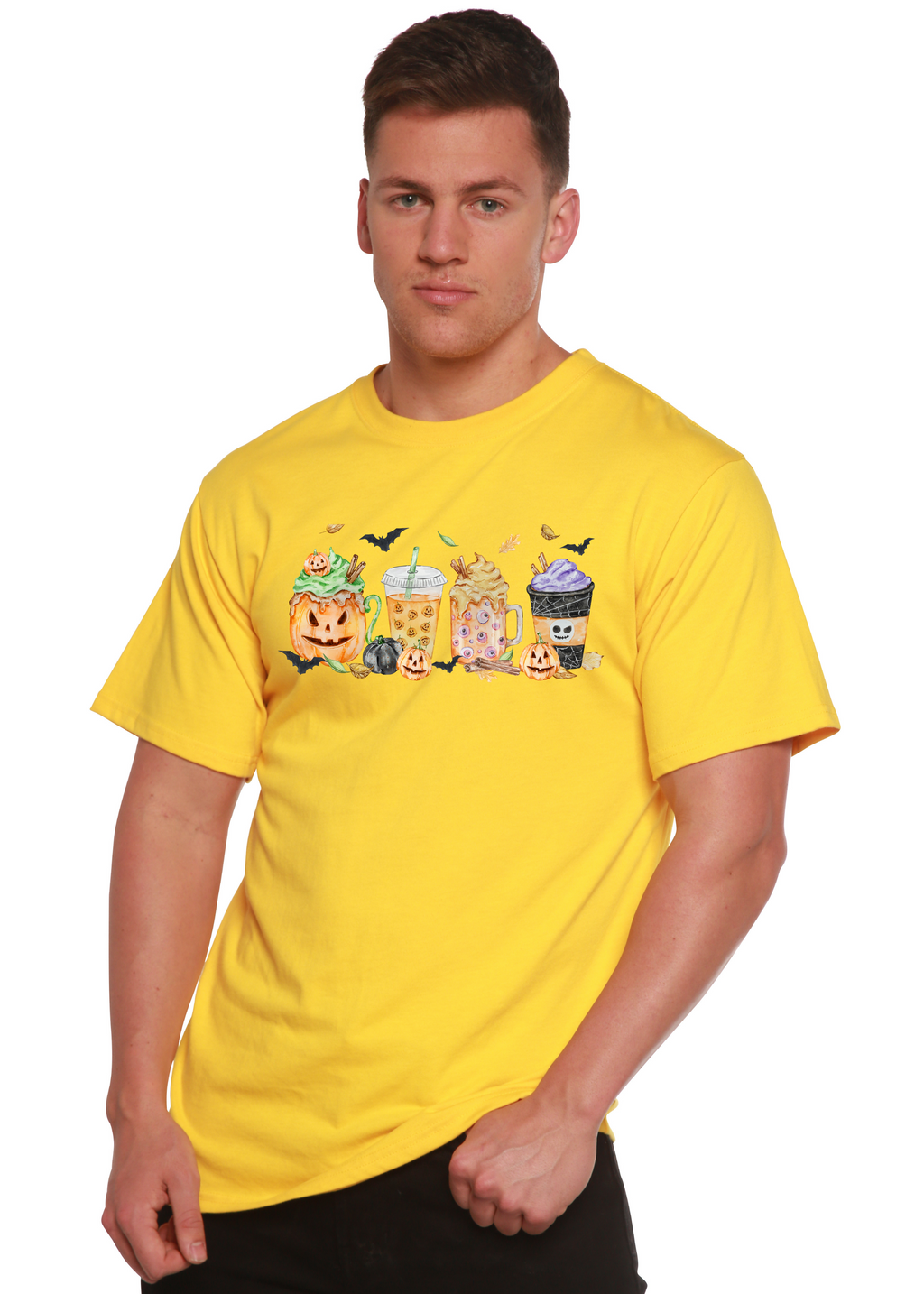 Happy Halloween Men's Bamboo Viscose/Organic Cotton Short Sleeve Graphic T-Shirt