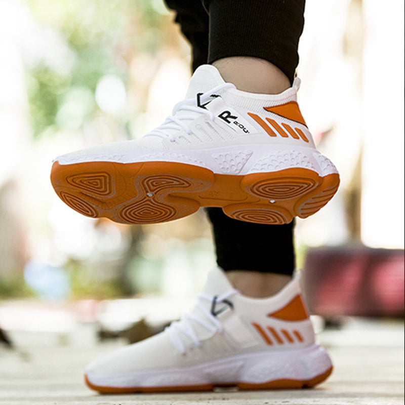 Men's Breathable Fly-Knit Mesh Sneakers – Lightweight Casual Sports Shoes
