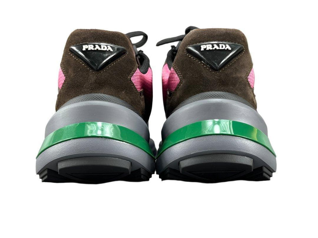 Prada Brushed Leather Bike Fabric Suede Garnet "Peony Pink"
