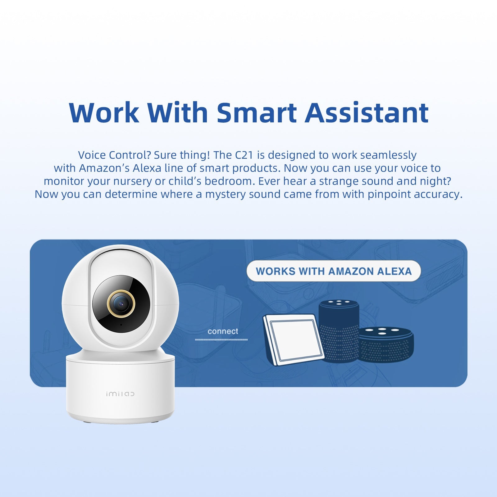 IMILAB C21 WiFi Surveillance Camera - 2.5K Video, Indoor Security, Night Vision