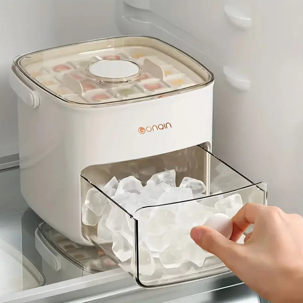 48-Grid Ice Cube Maker Tray – Food-Grade Double-Layer with Easy-Press Lid