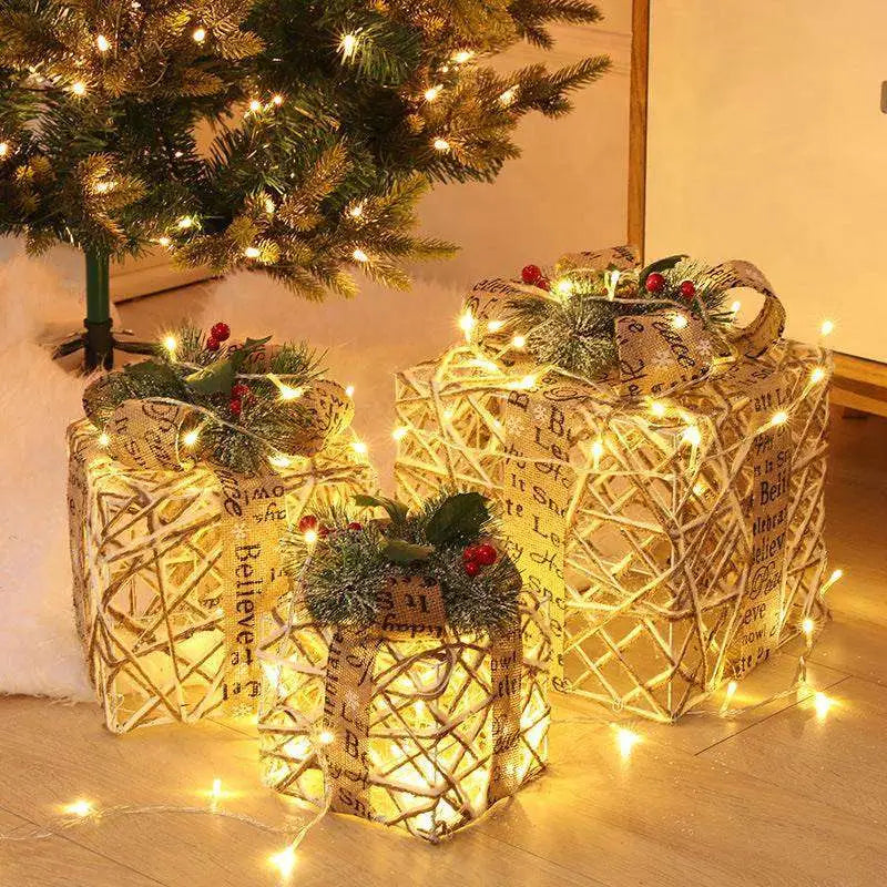 3 Piece Warm White LED Gift Box Set