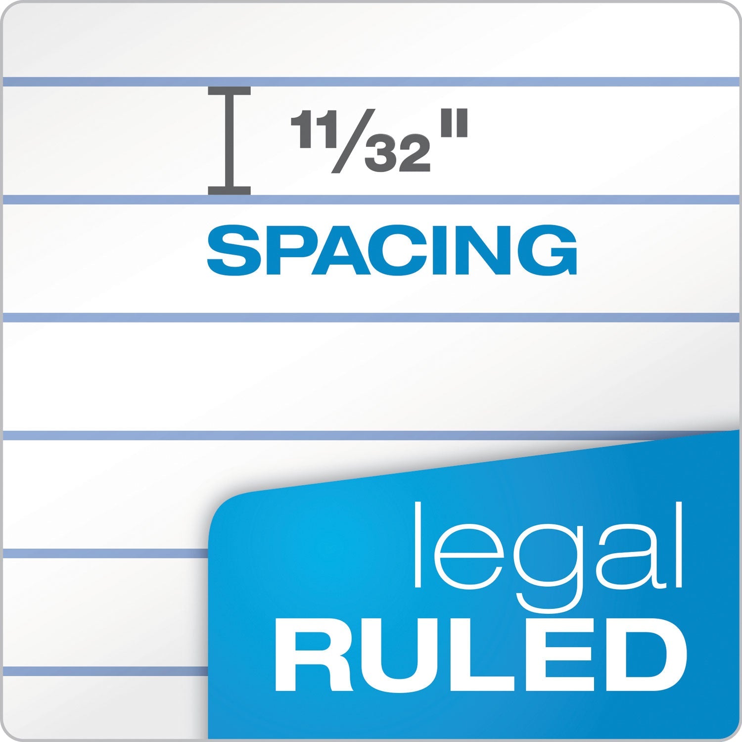 TOPS Docket Ruled Perforated Pads, Wide/Legal Rule, 50 White 8.5 x 11.75 Sheets, 6/Pack