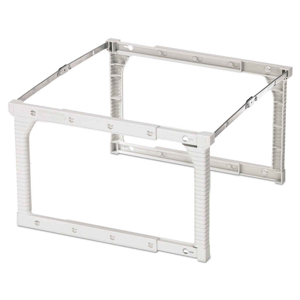 Pendaflex Plastic Snap-Together Hanging Folder Frame, Legal/Letter Size, 18" to 27" Long, White/Silver Accents, 4/Box