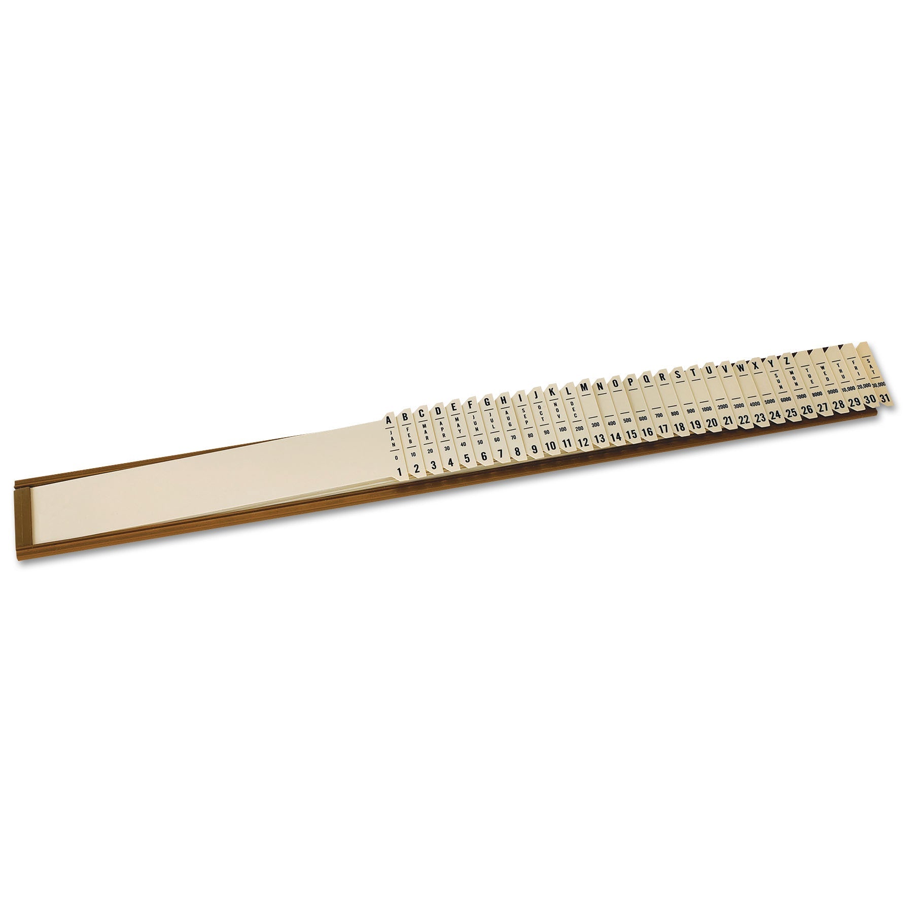 Pendaflex General Purpose Indexed Sorter, 31 Dividers, Alpha/Numeric/Month/Date/Day Index, Letter Size, Brown Frame