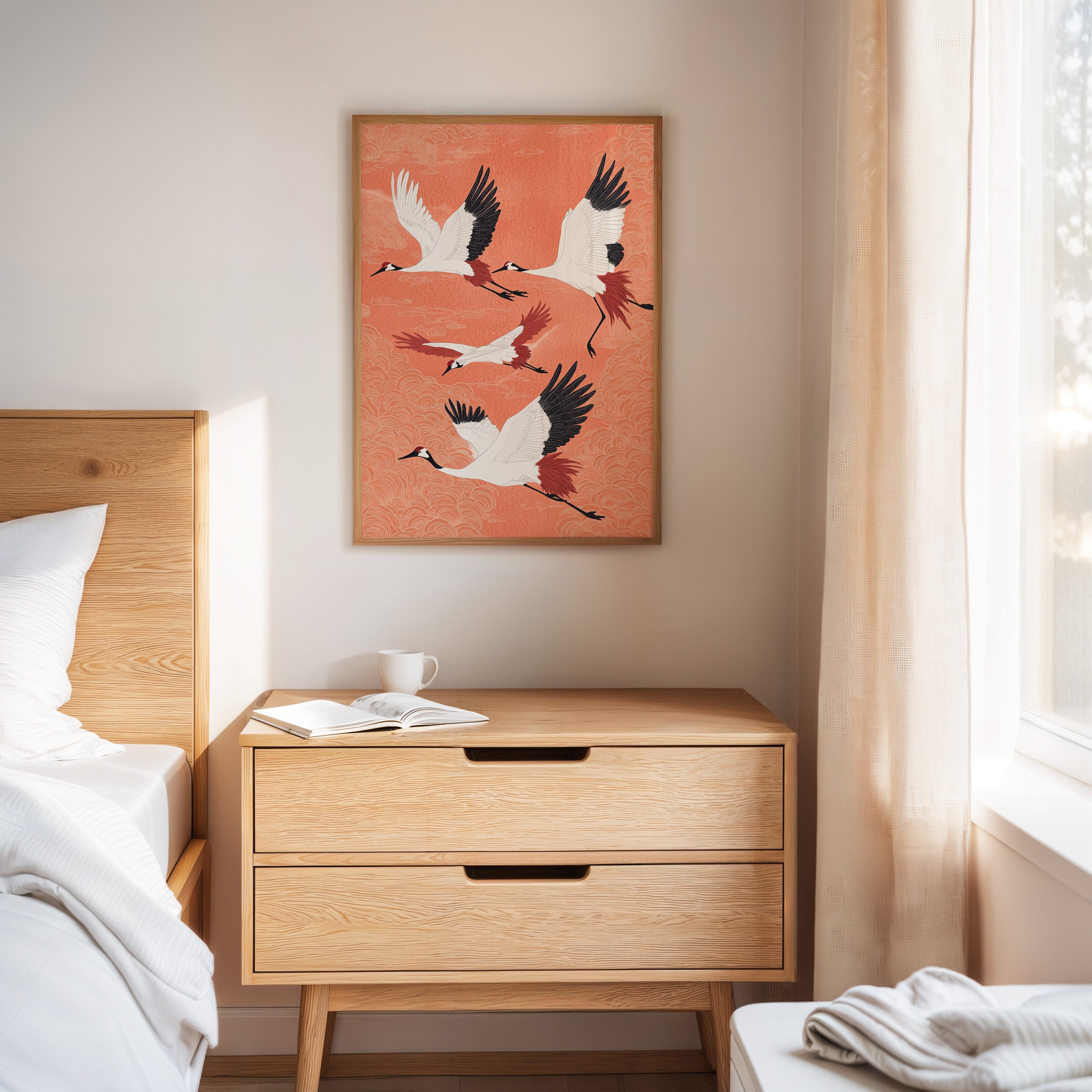 Japanese Crane Wall Art – Elegant Traditional-Inspired Print