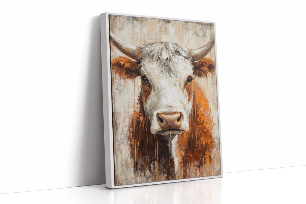 Sunset Longhorn on Weathered Wood