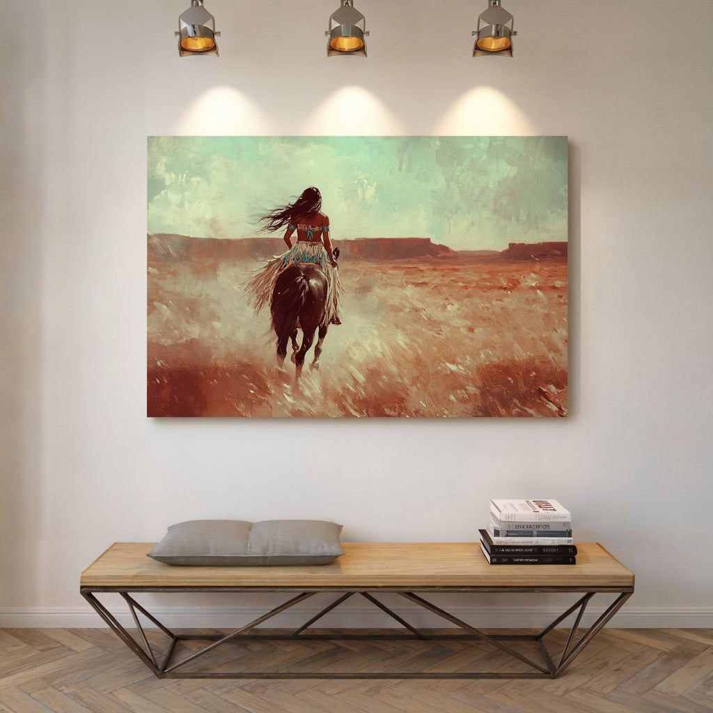 Spirit Rider Through Painted Canyons