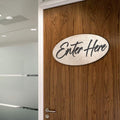 Enter Here sign, business sign, Light wood sign, Enter Sign, Handmade in the USA Sign - 320316