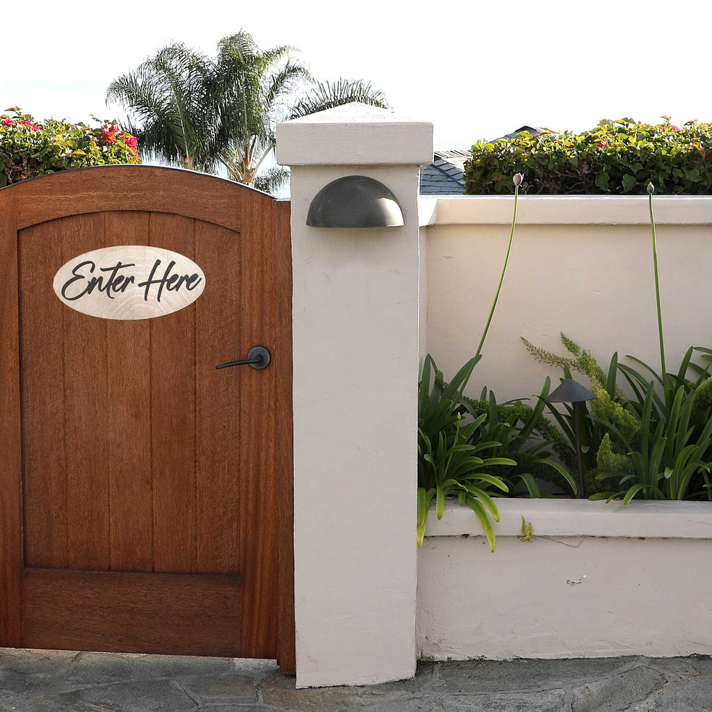 Enter Here sign, business sign, Light wood sign, Enter Sign, Handmade in the USA Sign - 320316