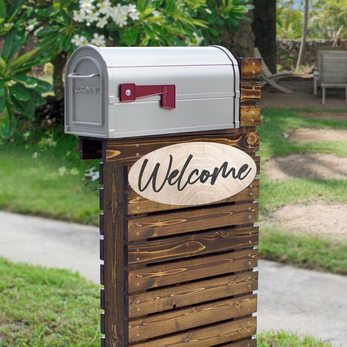 Welcome sign, Business sign, Made in the USA sign, Made from wood - 320342