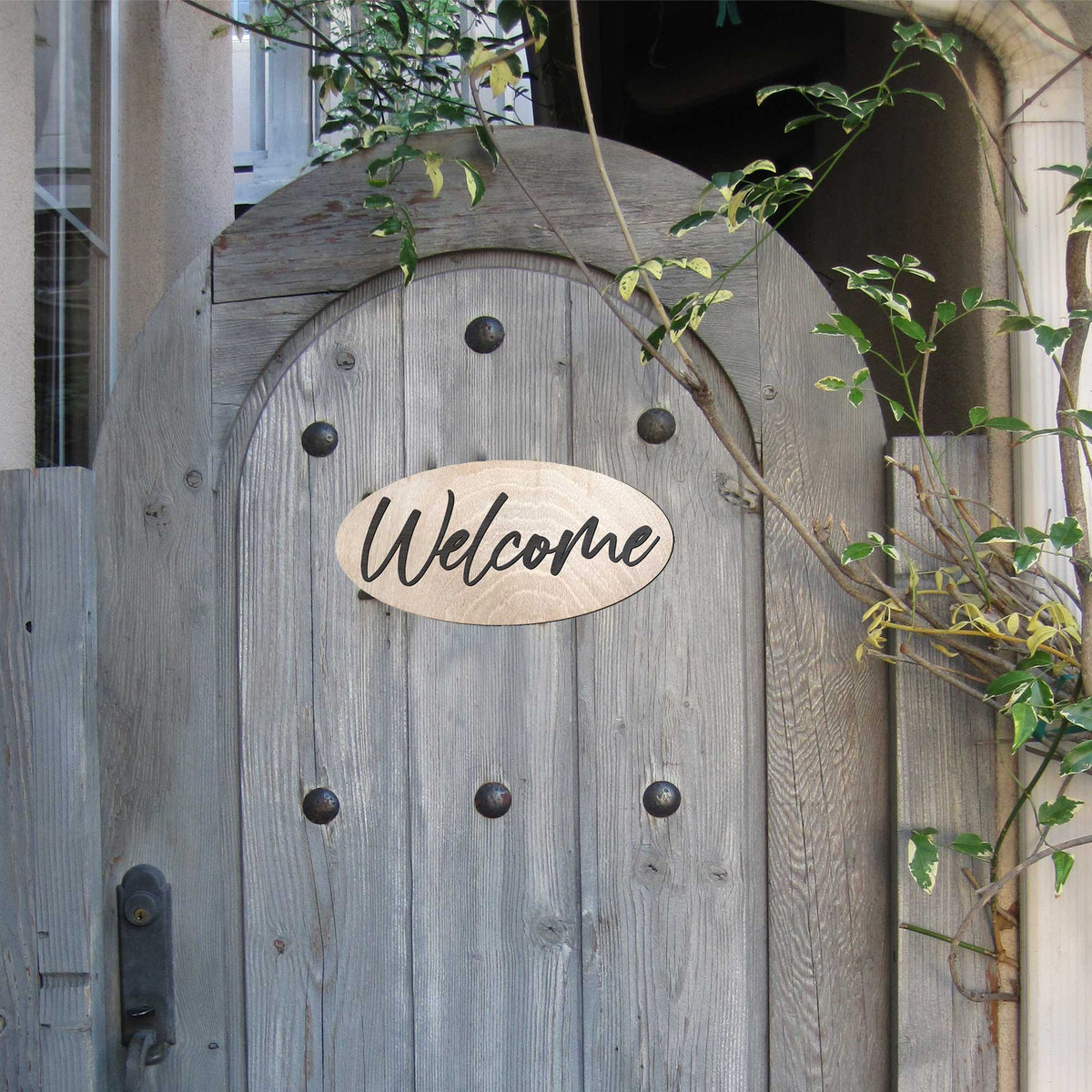 Welcome sign, Business sign, Made in the USA sign, Made from wood - 320342