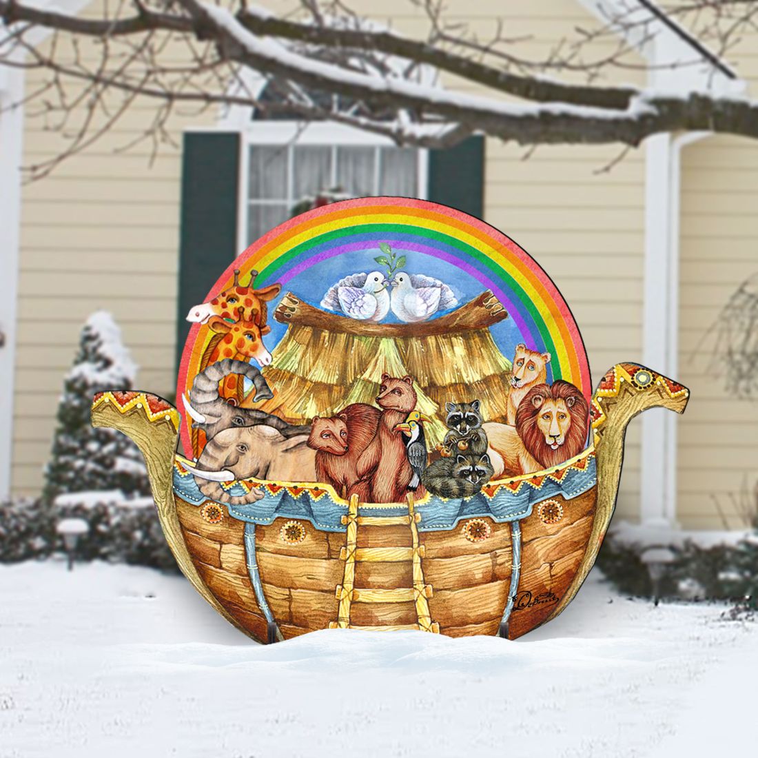 Noah's Ark Nativity Outdoor Decor by G. DeBrekht - Nativity Holiday Decor - 8114050F