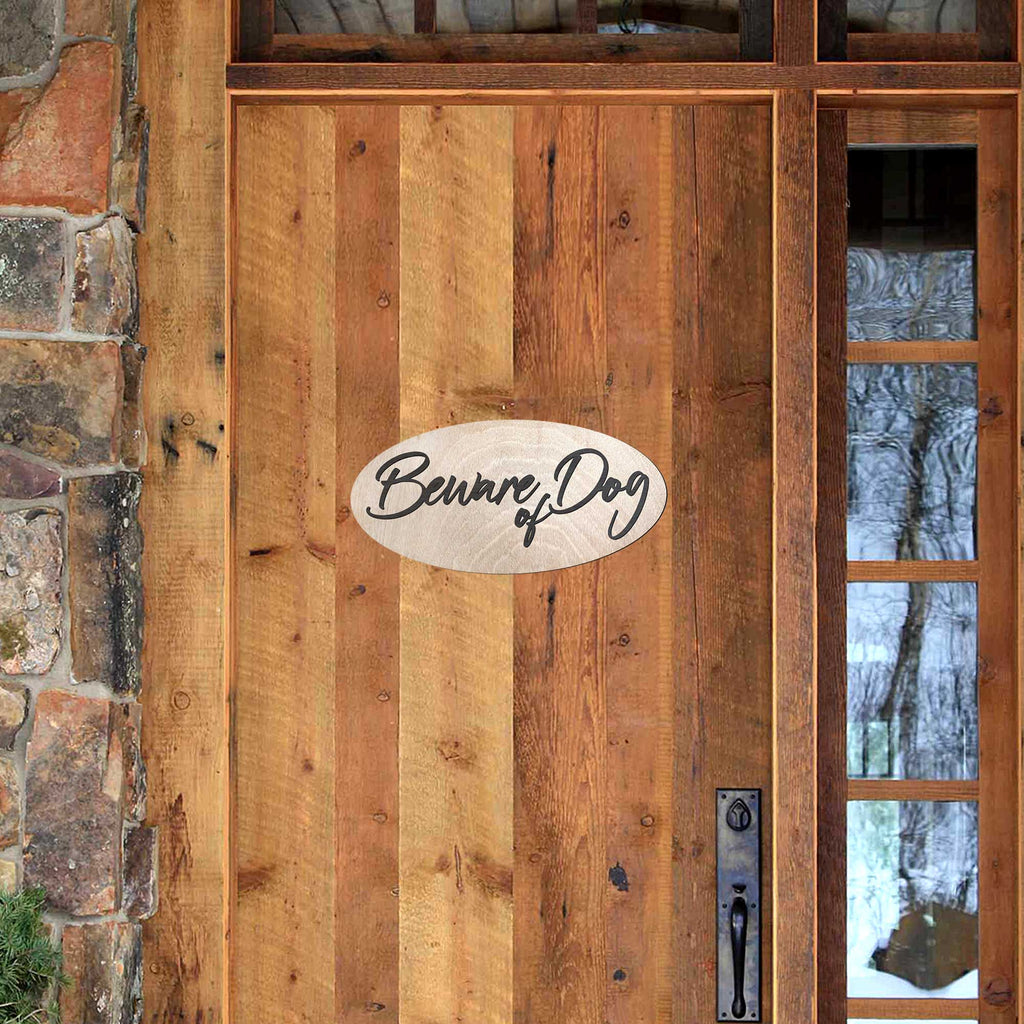 Beware of Dog, Sign, Birch wood, Dog Sign, Beware of Dog Plaque - 320311