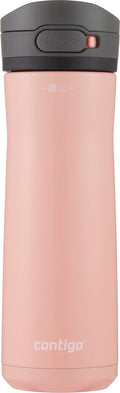 Contigo jackson chill drinks bottle, large bpa-free stainless steel water bottle, 100 % leakproof, keeps drinks cool for up to 24 hours; insulated bottle for sports, cycling, jogging, hiking, 590 ml | pink lemonade
