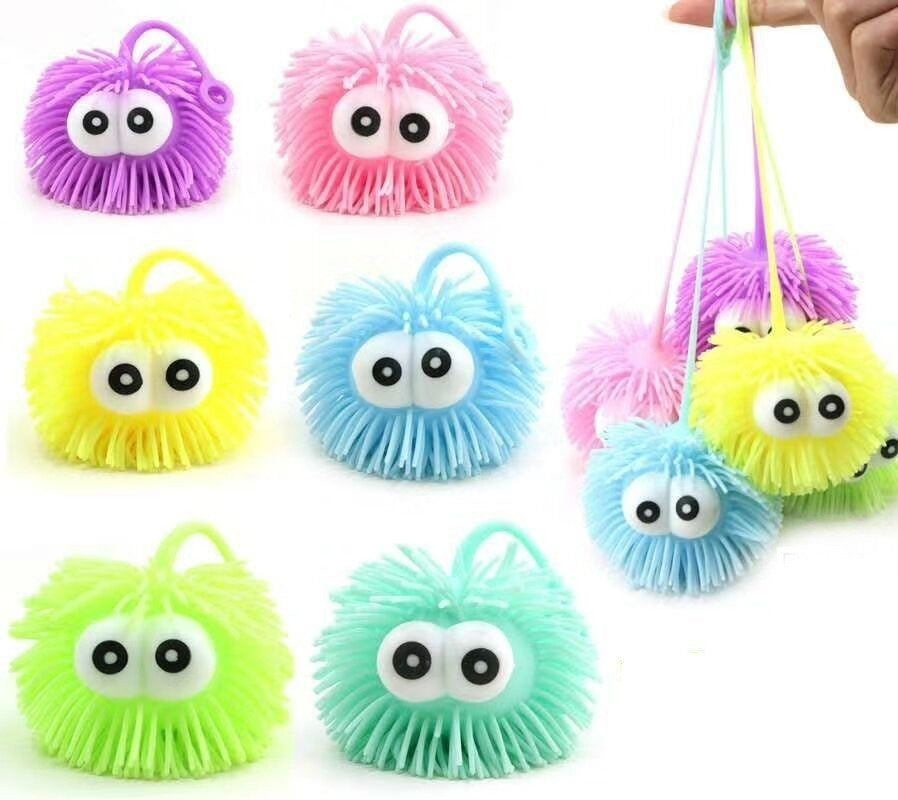Cartoon Fluffy Squeeze Ball Toys – Stress Relief Fidget Fur Balls