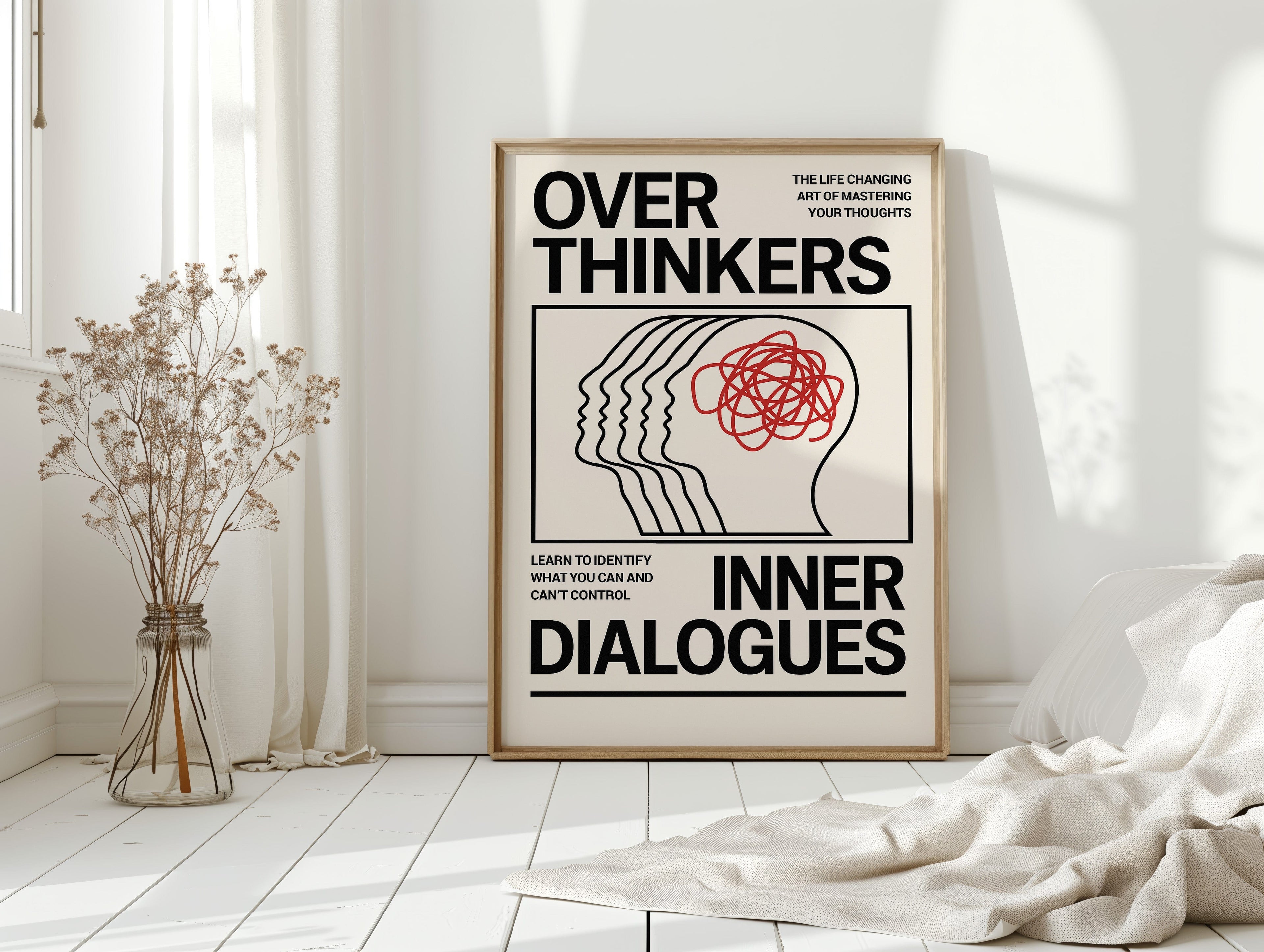 Overthinkers Inner Dialogues – Bold Modern Mental Health Print