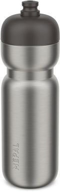 Mepal rvs bidon pull sport - 800 ml - pak. open en drink - lichtgewicht rvs - vaatwasmachinebestendig - drinkflessen - graphite black