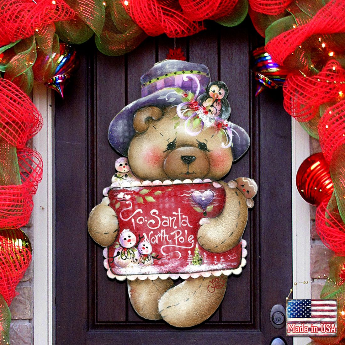 To Santa with Love Door Decor by Jamie Mills-Price - Christmas Decor - 8457510H