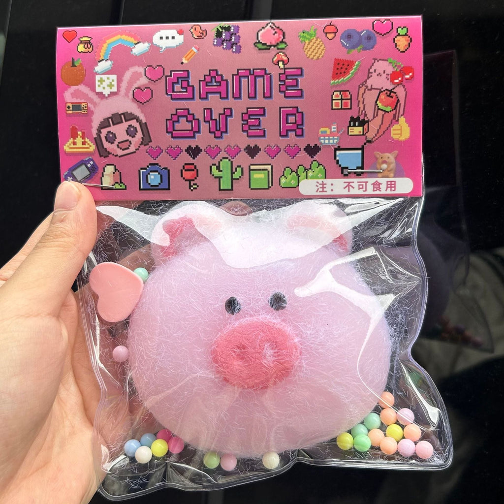 Pig Bun Jelly Squeezing Toy — Squishy Stress Reliever in Two Textures