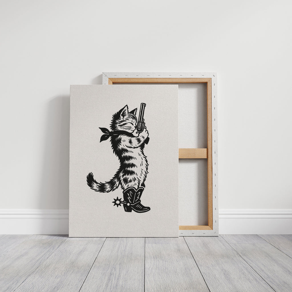 Purrpare for Trouble – Cowboy Cat Sheriff Print