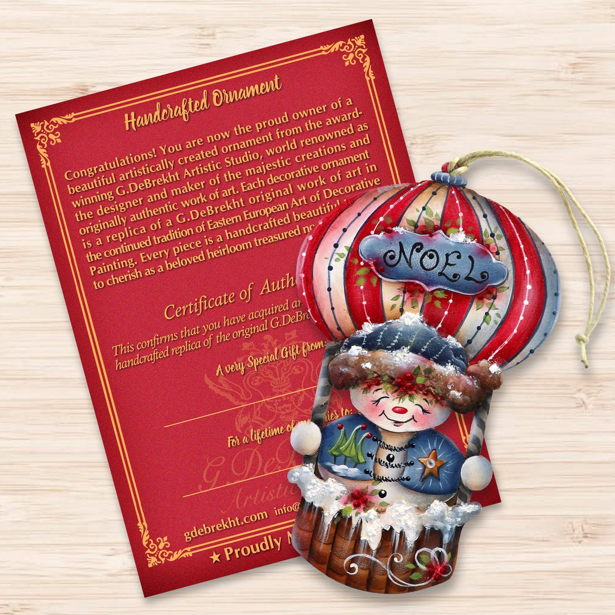 Frosty Journey Wooden Ornaments by Jamie Mills-Price Christmas Santa Snowman Decor - 8611068-1-MP