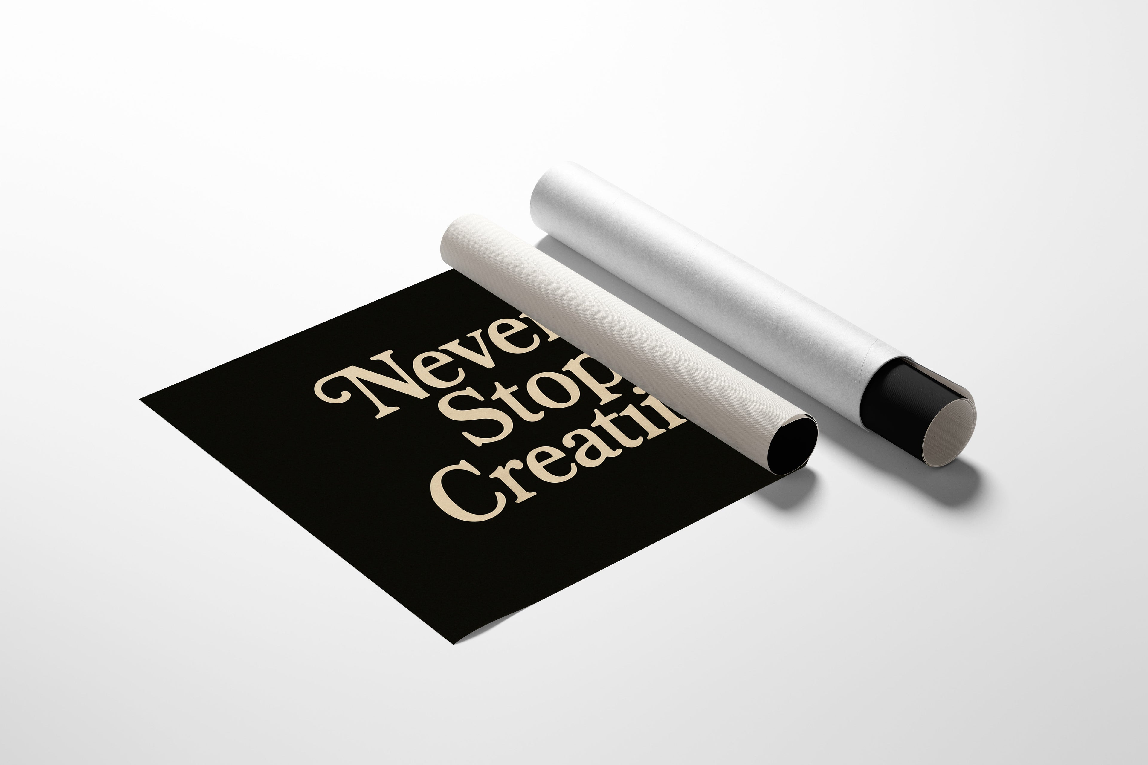 Never Stop Creating Retro Quote Print