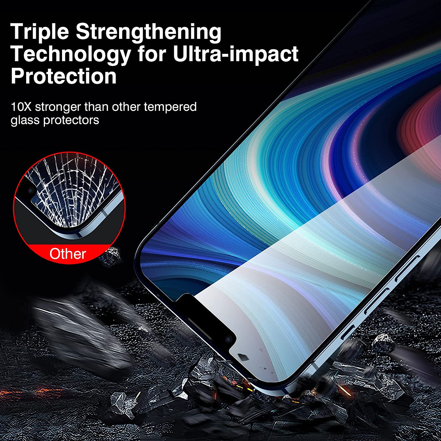 ZeroDamage Privacy Screen Protector (2-Pack) - iPhone 13 Pro