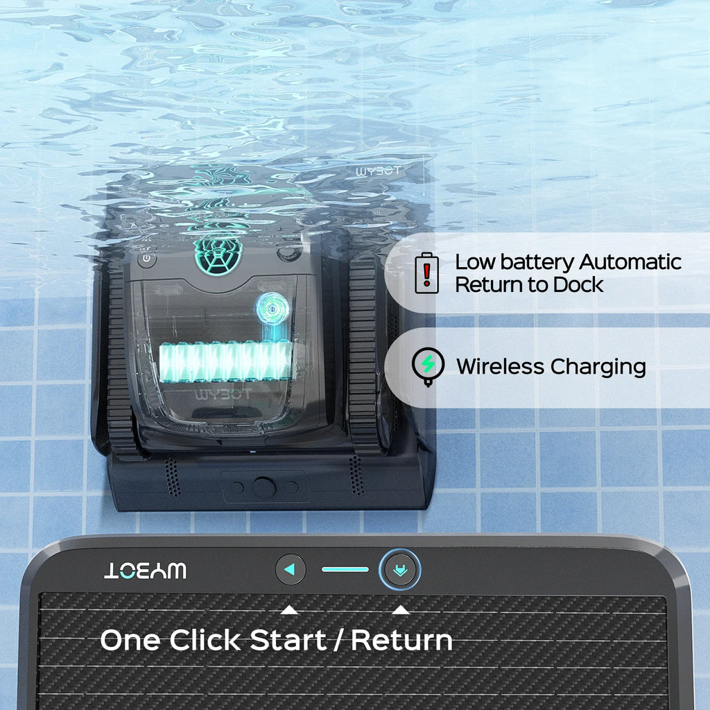 WYBOT S2 Solar Vision Robotic Pool Cleaner Enhanced Scheduled Cleaning