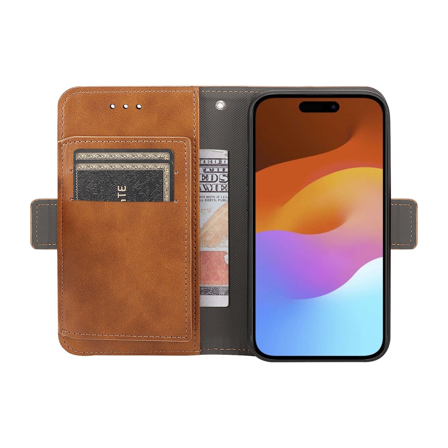 iPhone 15 Plus Leather Wallet Case with MagSafe - Card Holder | Indy Series